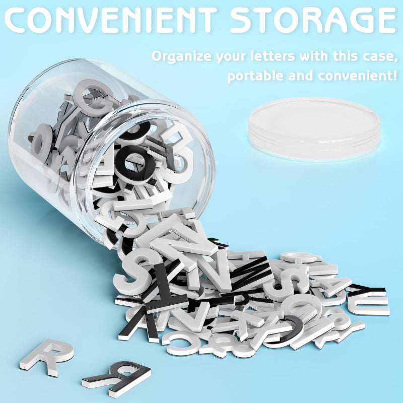 Lzttyee Decorative Magnetic EVA Alphabet Letters for Refrigerator/White Board (117pcs Letters White) - Image 5
